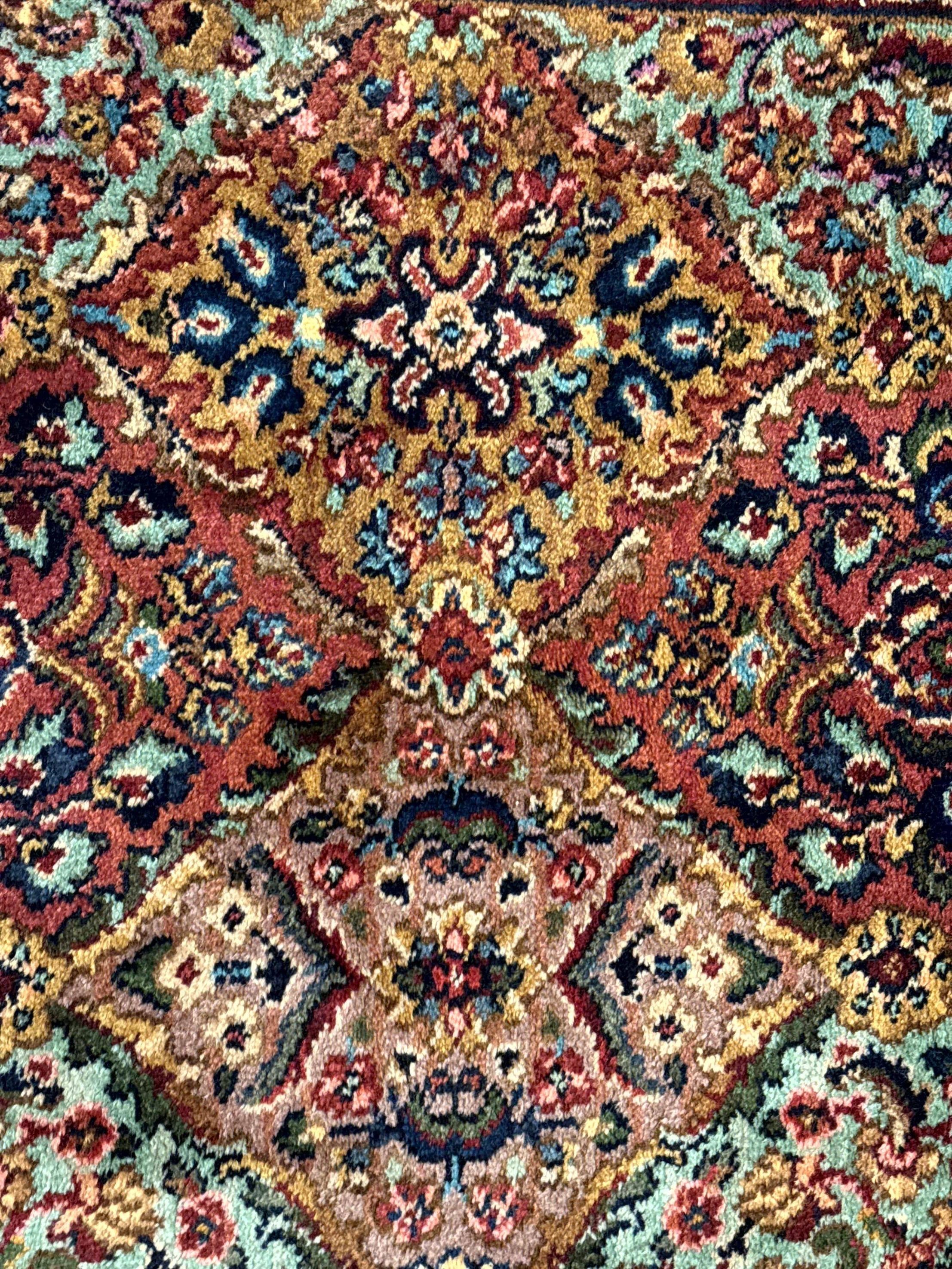 Karastan Rug 3x5 Multicolor Panel Kirman #717, Original 700 Series, Wool Pile, Discontinued