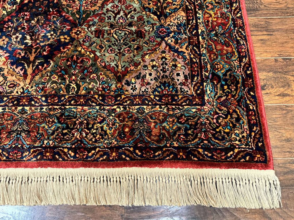 5.9 x 9 Karastan Rug Multicolor Panel Kirman #717, Original 700 Series, Wool