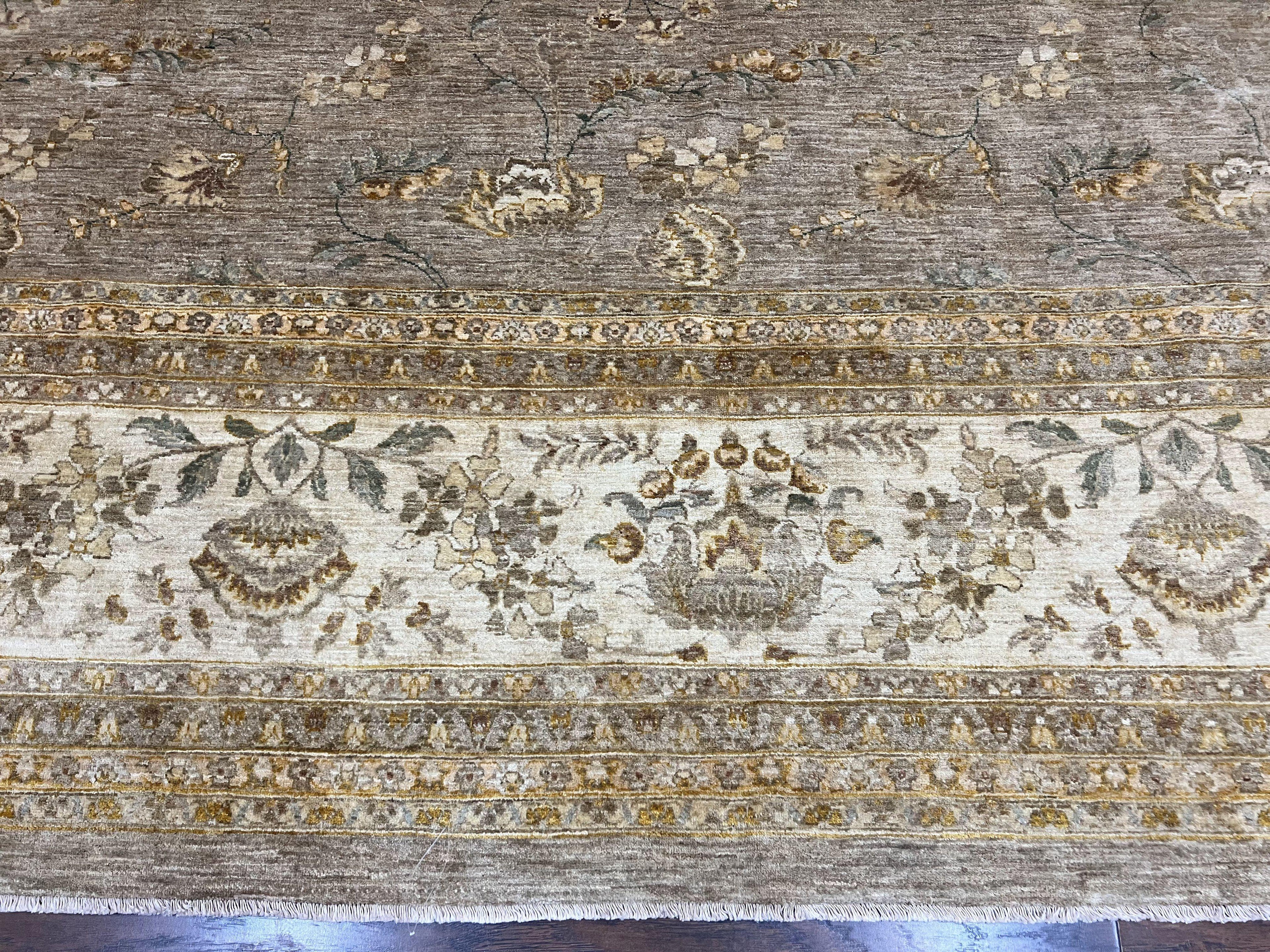 Pak Persian Rug 12x15, Wool Hand Knotted Oriental Floral Carpet, Signed by Master Weaver, 12x15 Large Palace Size Rug