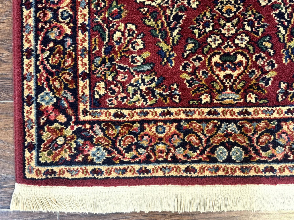 Karastan Runner Rug 2.6 x 8.6, Red Sarouk #785, Original 700 Series, Wool Karastan Runner Rug, Rare