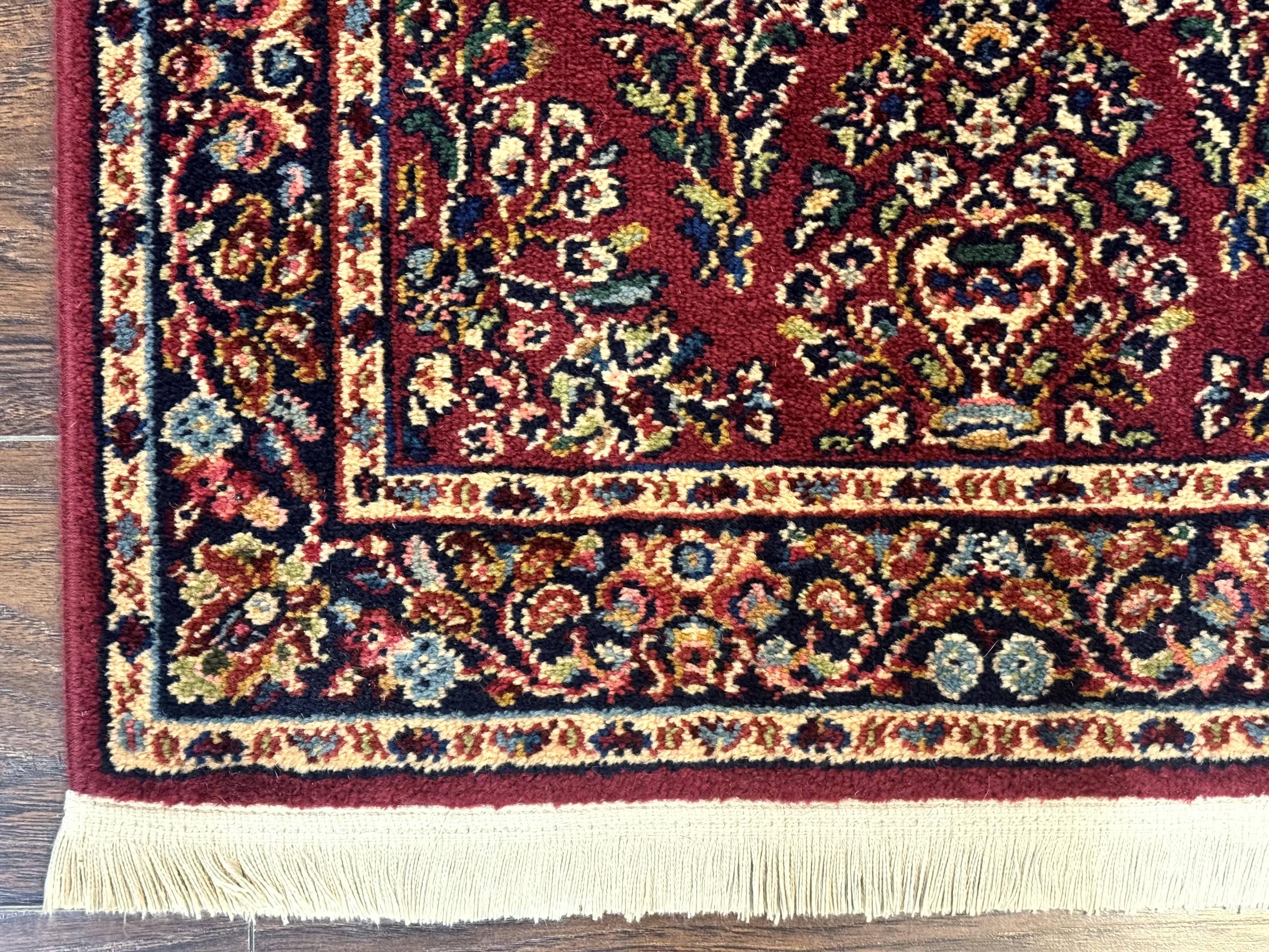 Karastan Runner Rug 2.6 x 8.6, Red Sarouk #785, Original 700 Series, Wool Karastan Runner Rug, Rare