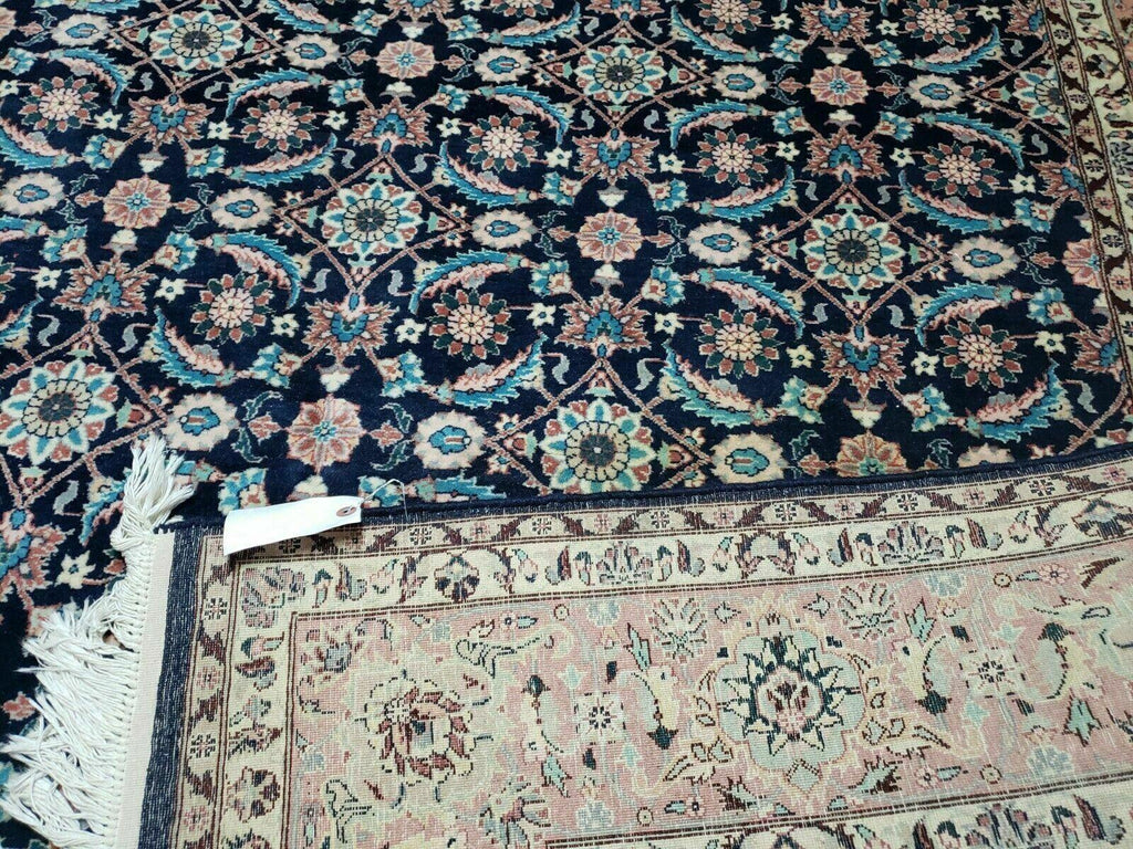 Square Indo Persian Rug 6x6, Hand Knotted, Wool, Allover Pattern