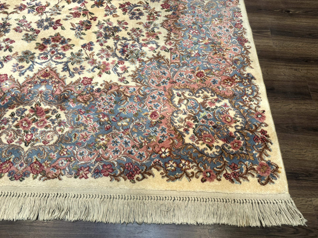 8.8 x 10.6 Karastan Kirman Rug #788, Wool Vintage Discontinued Floral Carpet
