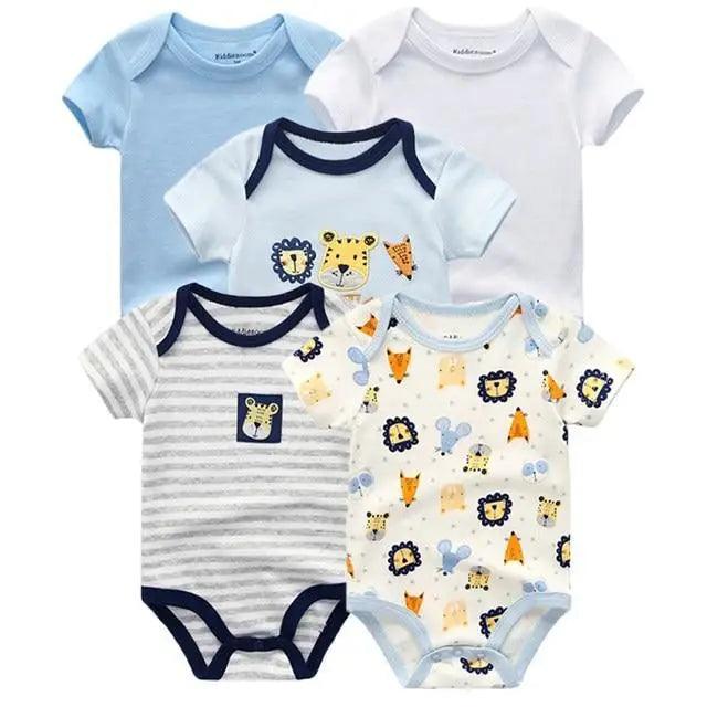Baby Rompers Short Sleeve 100% Cotton Overalls Newborn Comfortable Clothes Super Soft Stretchable