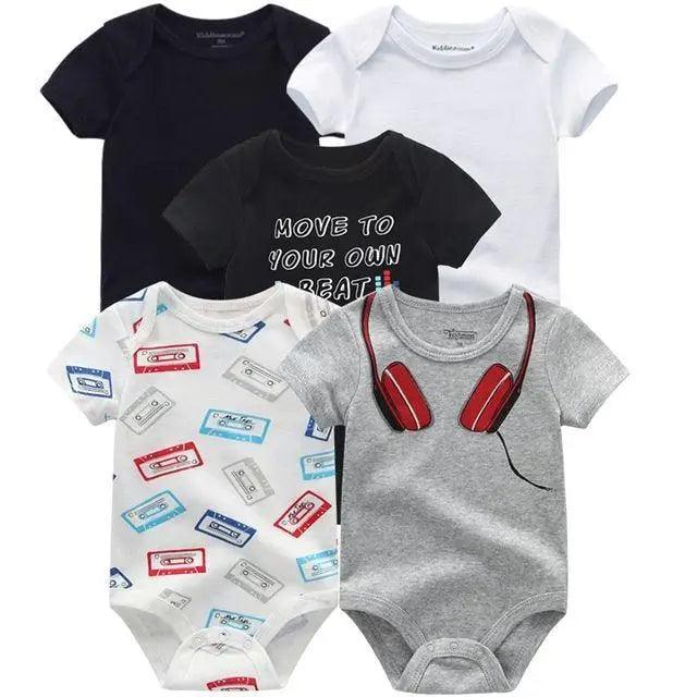 Baby Rompers Short Sleeve 100% Cotton Overalls Newborn Comfortable Clothes Super Soft Stretchable