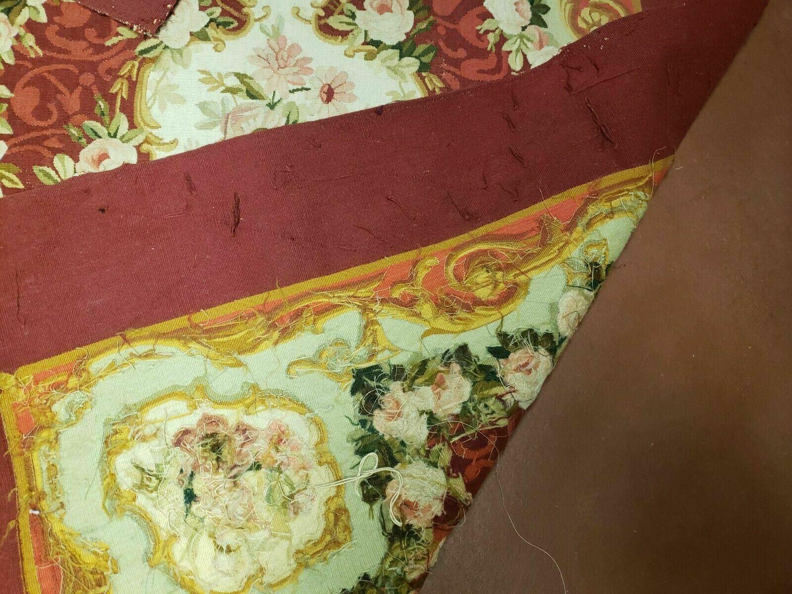 3' X 5' Antique Handmade French Aubusson Weave Savonnerie Needlepoint Rug Nice