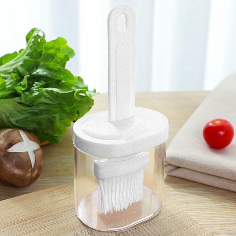 BBQ Brush Cleaning Nylon/Silicone Brush Baking Bread Cooking Oil Cream Tools Multipurpose Kitchen Utensil Tool Silicone Oil Bottle Brush Barbecue Portable Dining Restaurant Kitchen Cooking BBQ Accessories