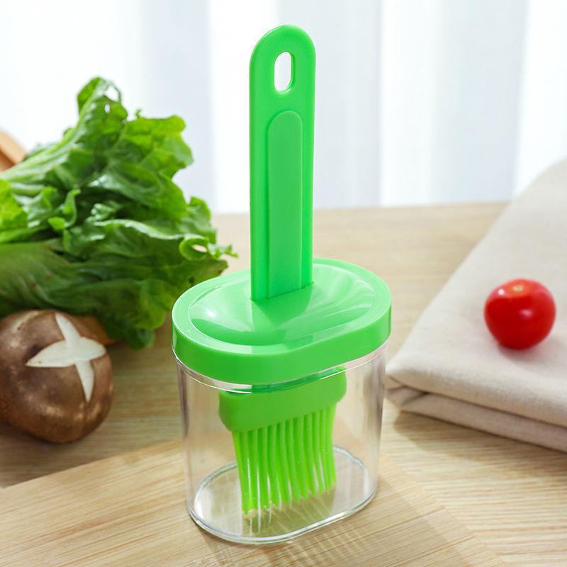 BBQ Brush Cleaning Nylon/Silicone Brush Baking Bread Cooking Oil Cream Tools Multipurpose Kitchen Utensil Tool Silicone Oil Bottle Brush Barbecue Portable Dining Restaurant Kitchen Cooking BBQ Accessories