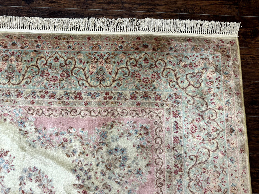 Karastan Rug 8.8 x 12, Pastel Ivory Kirman Rug #784, Wool Karastan Carpet, Original 700 Series, Vintage Karastan Area Rug, Discontinued