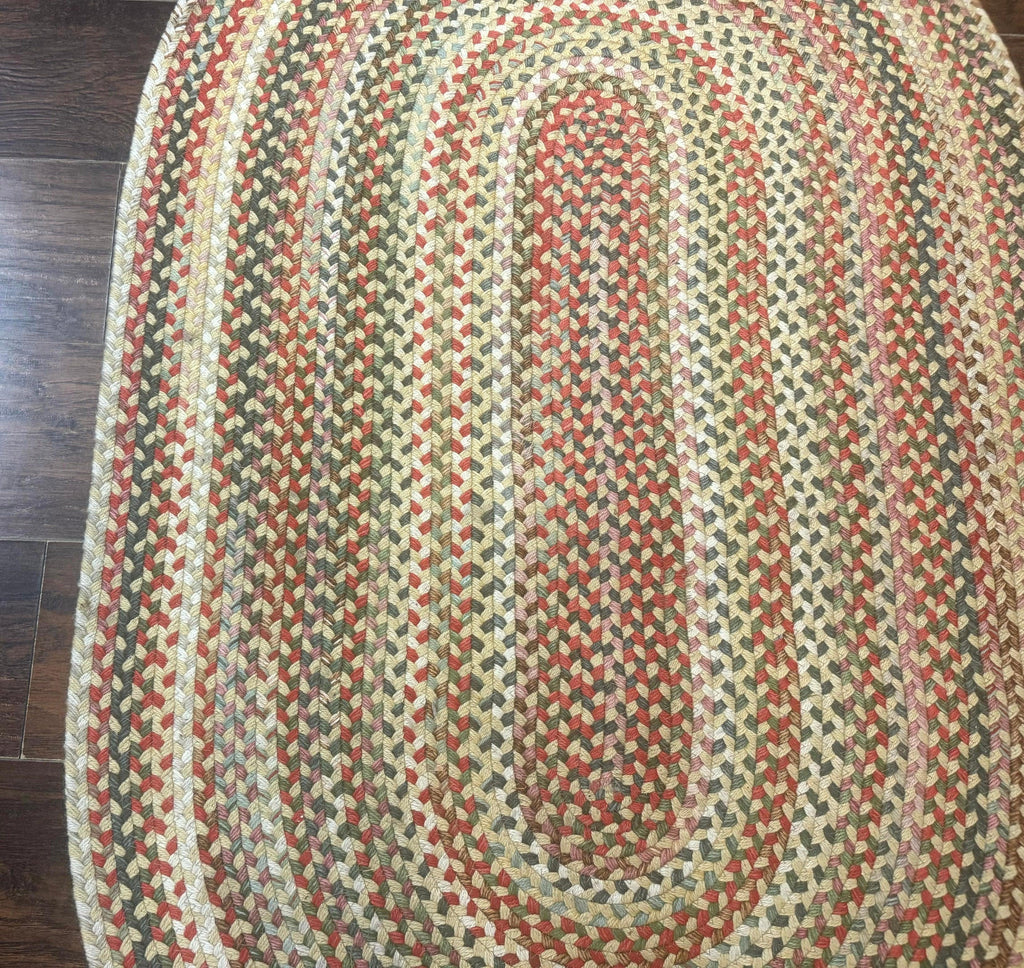 Braided American Oval Rug 3x5, Multicolor, Hand Braided
