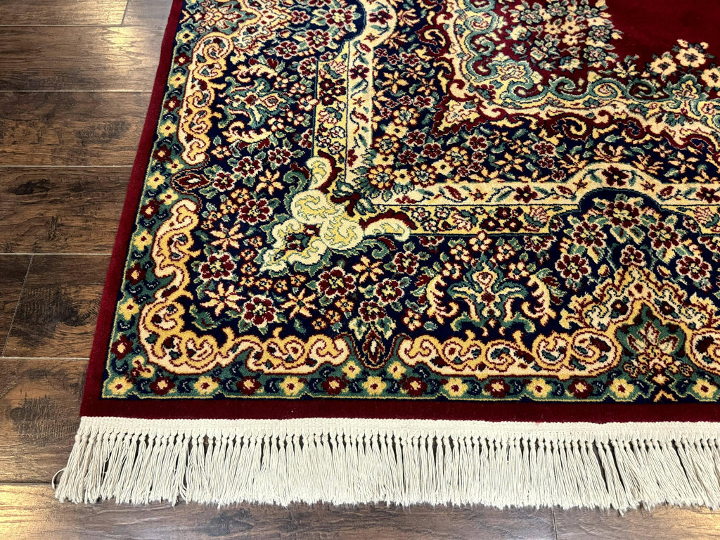 Power Loomed Persian Oriental Rug 9x12, Vintage Wool Pile, Kirman Design