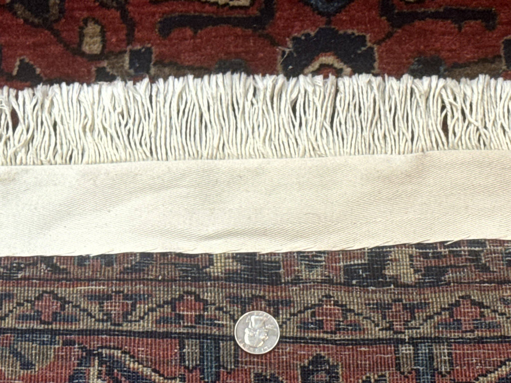Small Red Persian Sarouk Rug 2.7 x 4.9, Floral, Antique