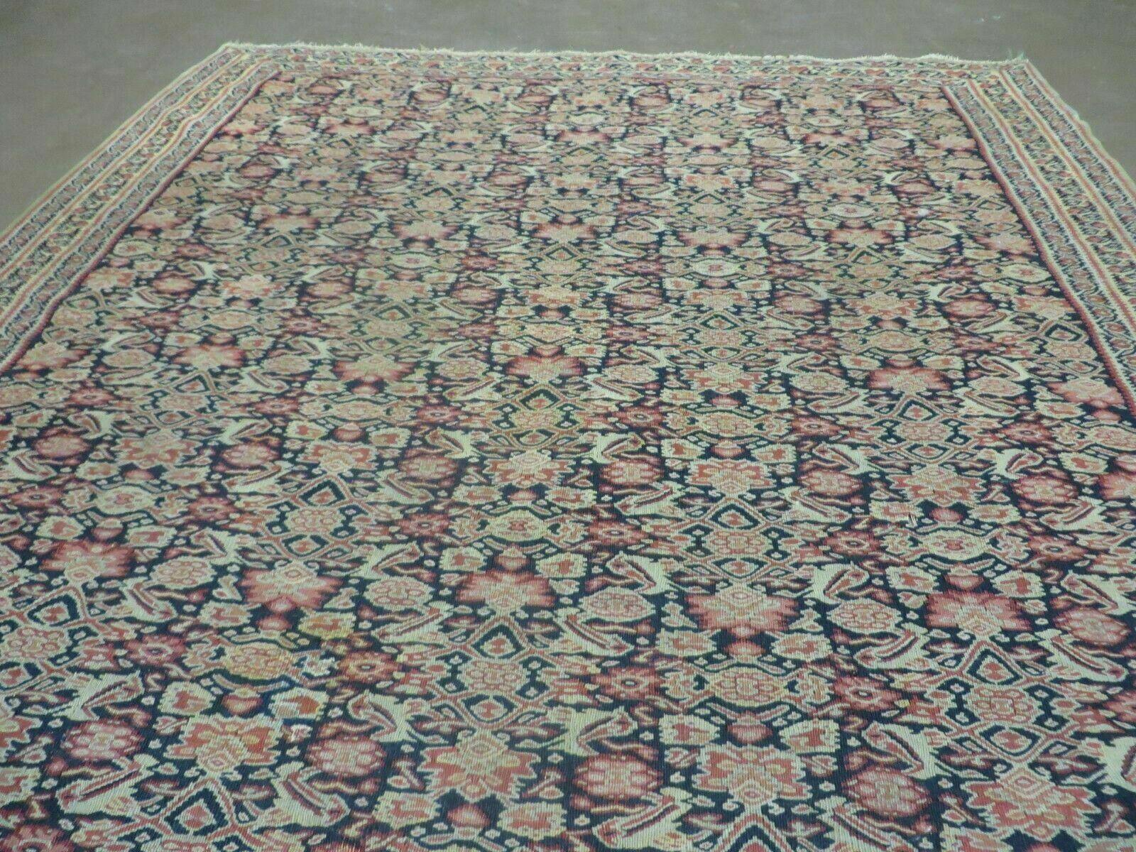 4' X7' Antique Handmade Turkish Wool Kilim Soumak Flat Weave Rug Tribal Organic