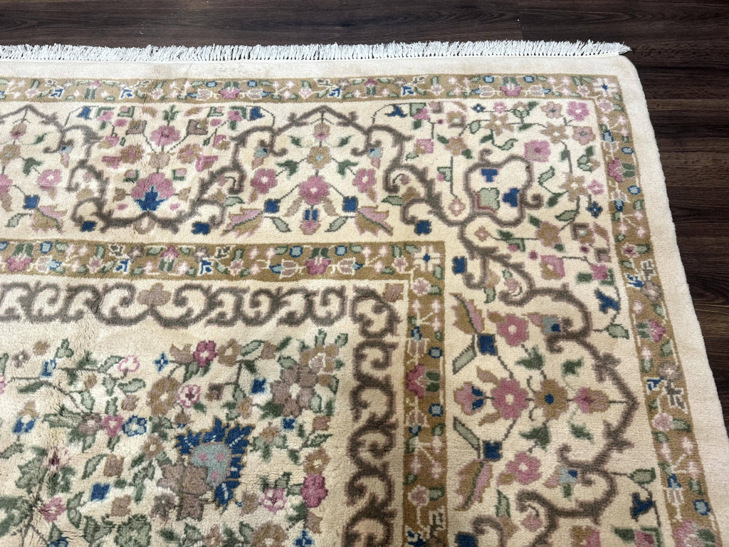 Indo Persian Rug 12x15, Palace Sized Carpet, Oversized Wool Handmade Rug, Kerman Rug, Semi Open Field, Pande Cameron Rug, Beige