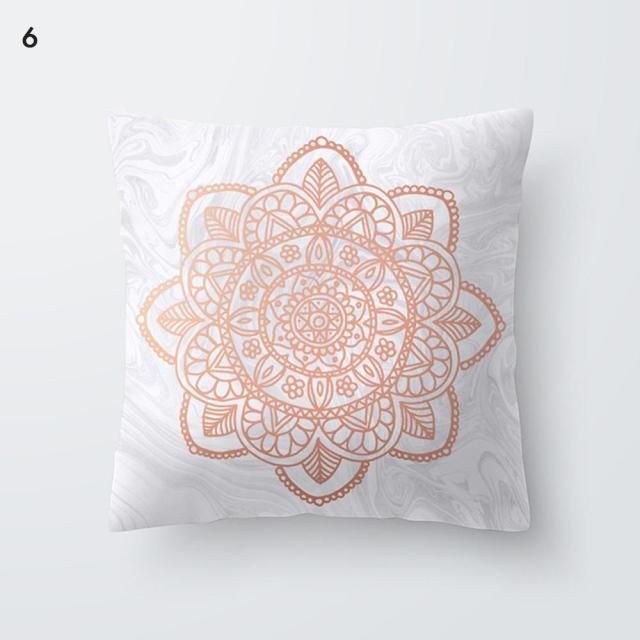 Beautiful Gold Print Pillow Cover Home Cotton Modern Decorative Pillowcase Gold Cushion Cases Decorative Cushions For Sofa Seat Covers Pillow Case