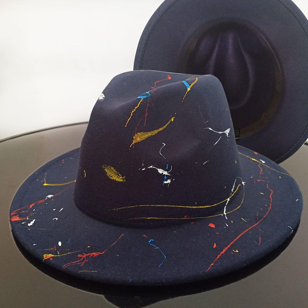Beautiful Two Tone Luxury Fedora Hat Men's and Women's Hat Unique Retro Design Men's Fedoras Hat Colorful Fedoras Jazz Cap Elegant Soft Hat Wide Brim Party Hats 56-58CM