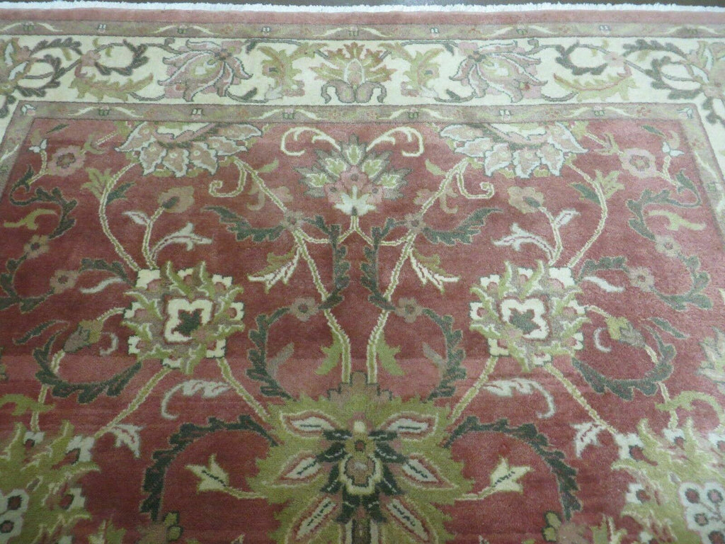 6' X 9' Vintage Handmade Indian Floral Oriental Wool Rug Veg Dyes Nice