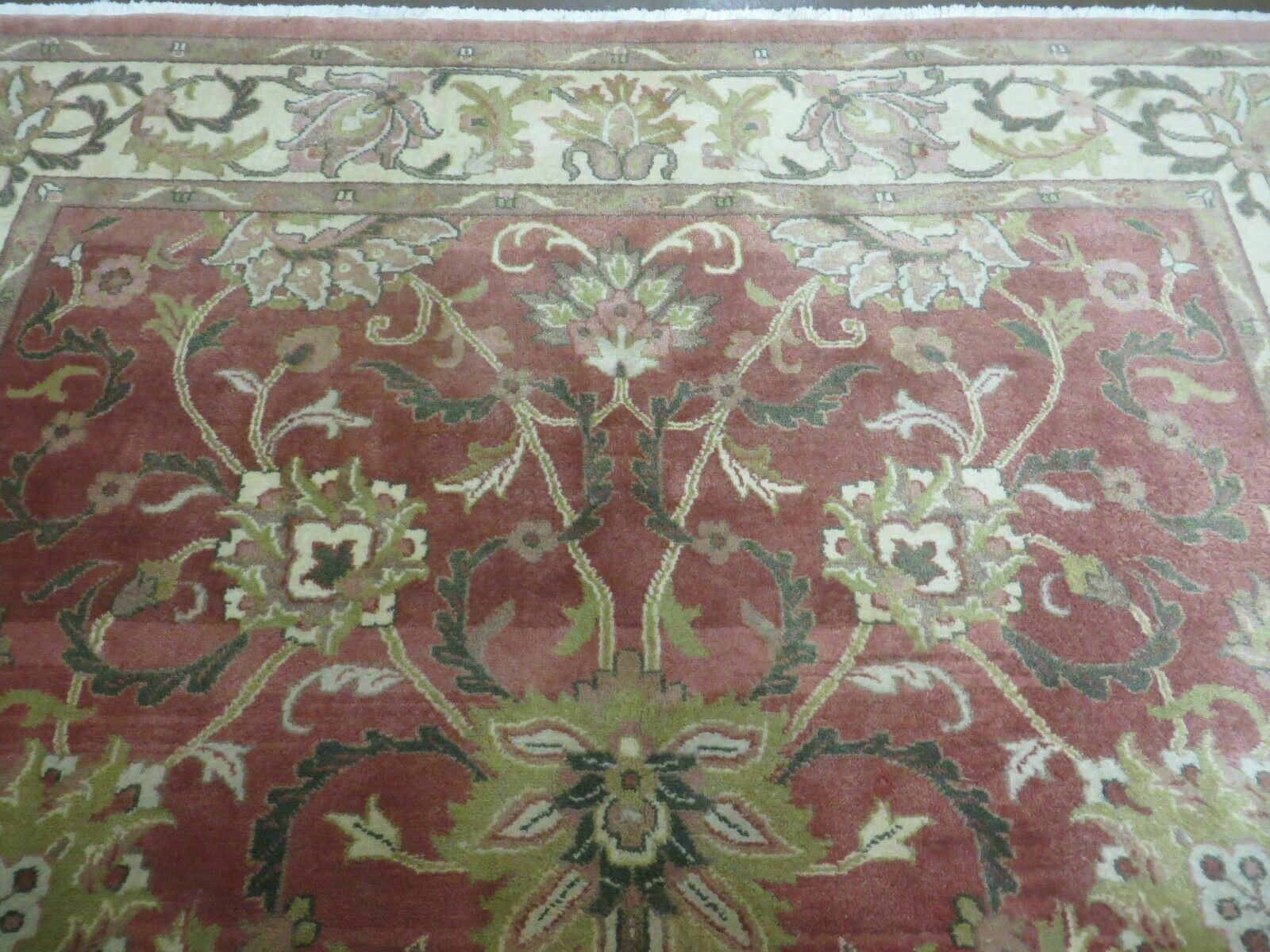 6' X 9' Vintage Handmade Indian Floral Oriental Wool Rug Veg Dyes Nice