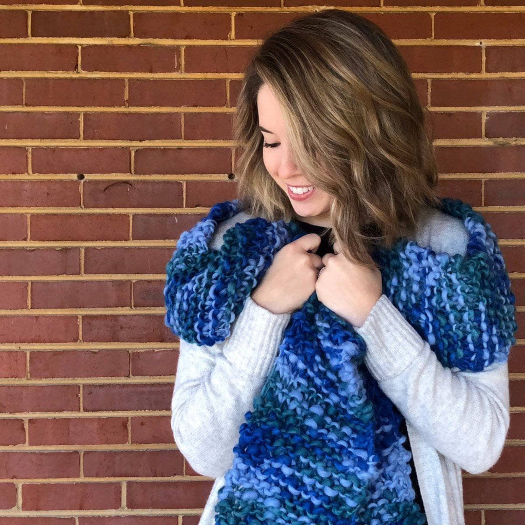 Blue Ridge Blanket Scarf Knitting Kit