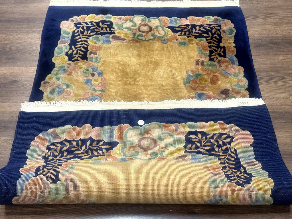 Chinese Wool Rug 3x5, Vintage Carpet, Handmade