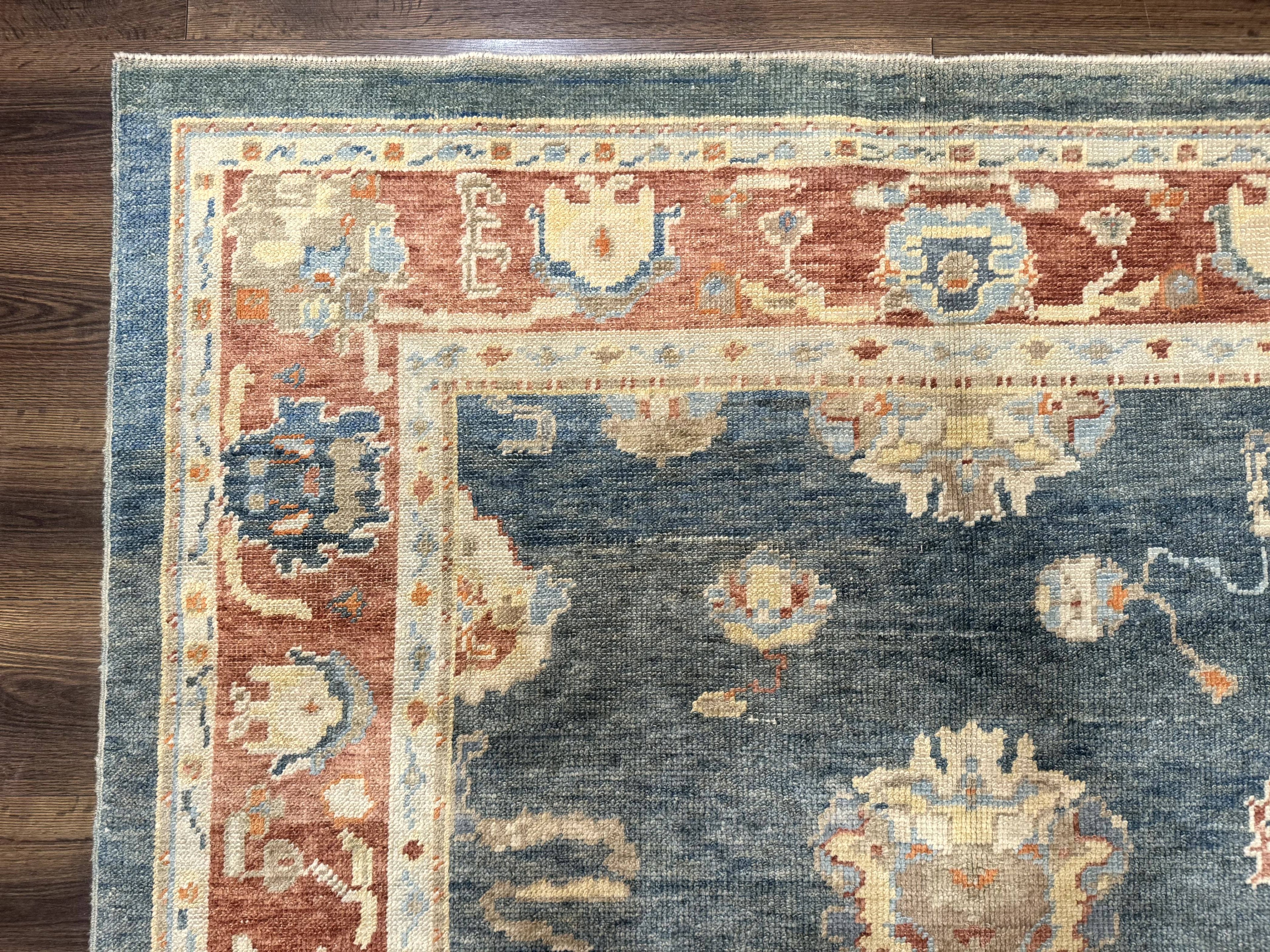 Turkish Oushak Rug 6x9, Sultanabad Carpet, Medium Size Oriental Rug