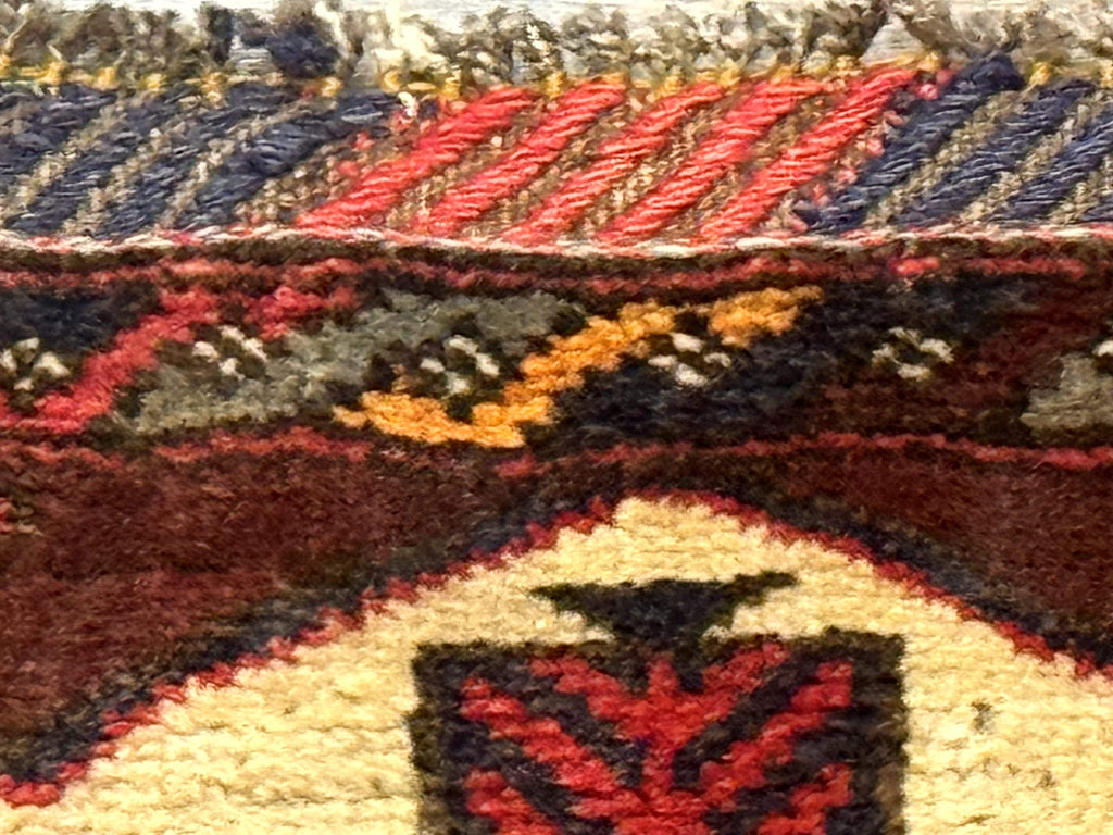 Small Persian Baluchi Tribal Rug, Tan, Handmade