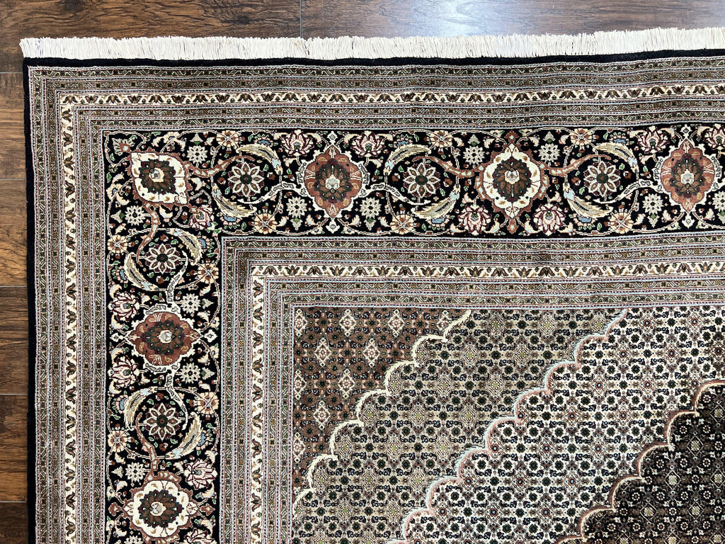 Exquisite Persian Tabriz Rug - 10x13, 400 KPSI, Herati Pattern