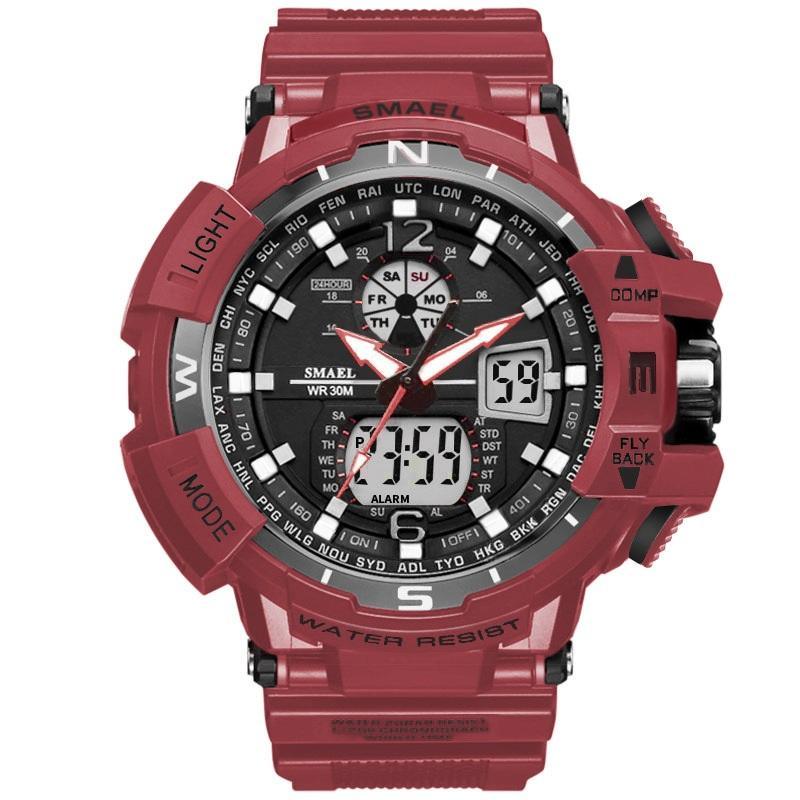 Modern Sport Watch For Men and Woman With LED Digital Quartz Display Men's Top Brand Luxury Digital-watch Relogio Masculino In Army Military Popular Design Waterproof 50M