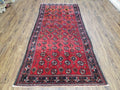 4 x 8 Handmade Baluch Afghan Turkoman Tribal Wool Rug Organic Dyes 8x4 Carpet