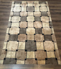 Tibetan Wool Rug 5x8, Contemporary Modern Carpet, Abstract Design, Soft Thick Pile, Pair B