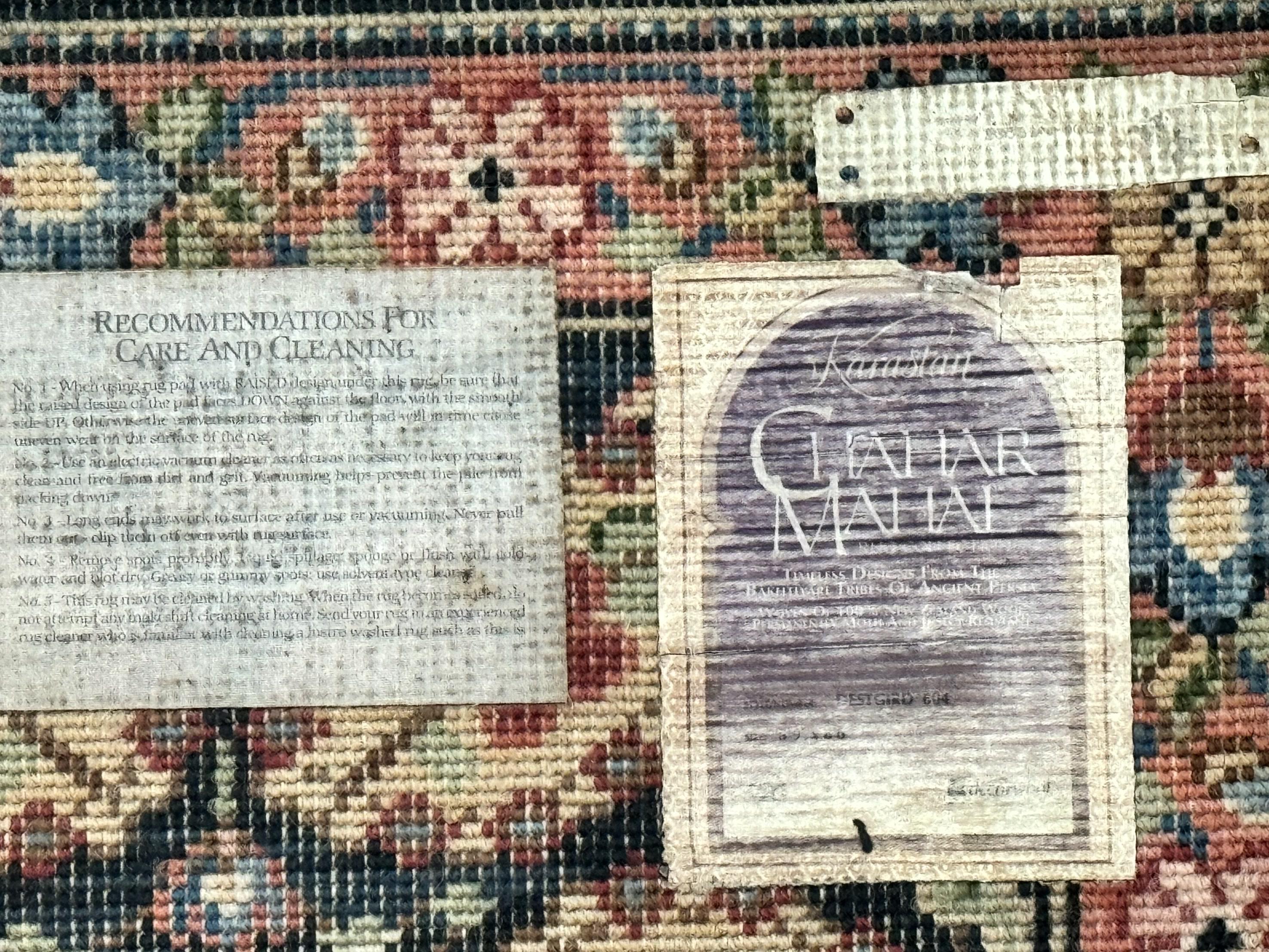 Karastan Rug 5.9 x 8.6, Chahar Mahal #604, Wool Vintage Discontinued Karastan Carpet