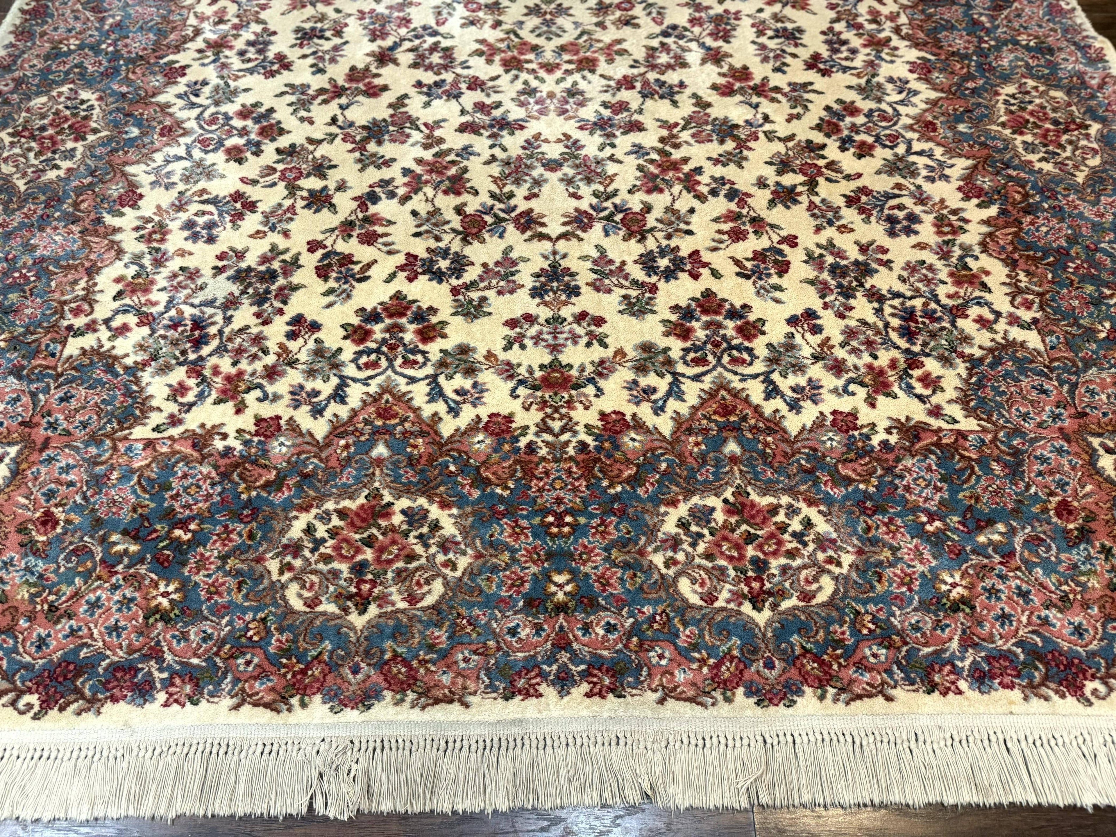 Karastan Rug 8.8 x 12 Ivory Kirman #788, Original 700 Series, Wool Karastan Carpet, Karastan Area Rug, Vintage Karastan, Living Room Rug