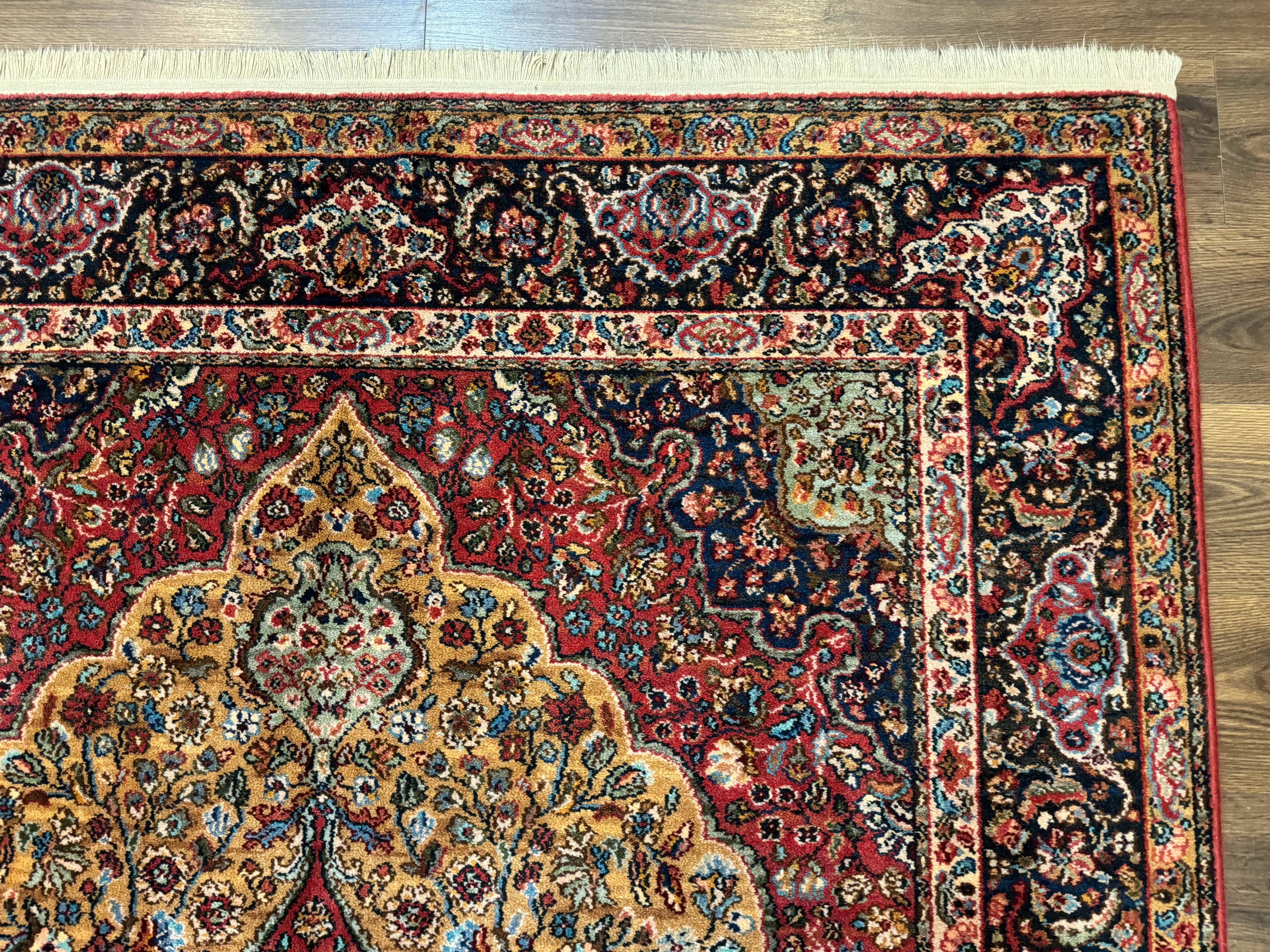 Karastan Rug 5.9 x 9 Medallion Kirman #700/718, Original 700 Series, Wool, Discontinued, Vintage