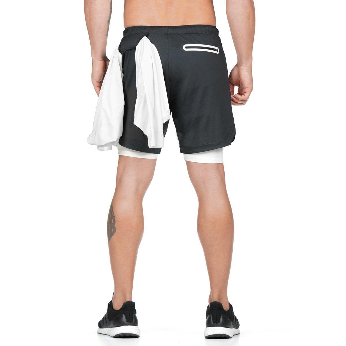 Camo Running Shorts Men Gym Sports Shorts 2 In 1 Quick Dry Workout Training Gym Fitness Jogging Short Pants Summer Men Shorts  Men's Running Gym Shorts Breathable with Pockets Quick Dry Sportswear