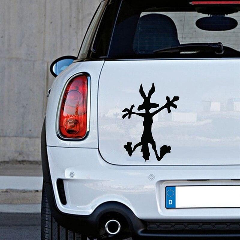 Car Auto Window Rear Bumper Trunk Decoration Sticker Vinyl Cartoon Funny Decal Car-Styling Exterior Trim Car Decal, E Cartoon Coyote Splat Hitting Wall Door Cars Laptop Truck Bumper Window Decal Accessories Emblem Sticker Applies Easily To Cars