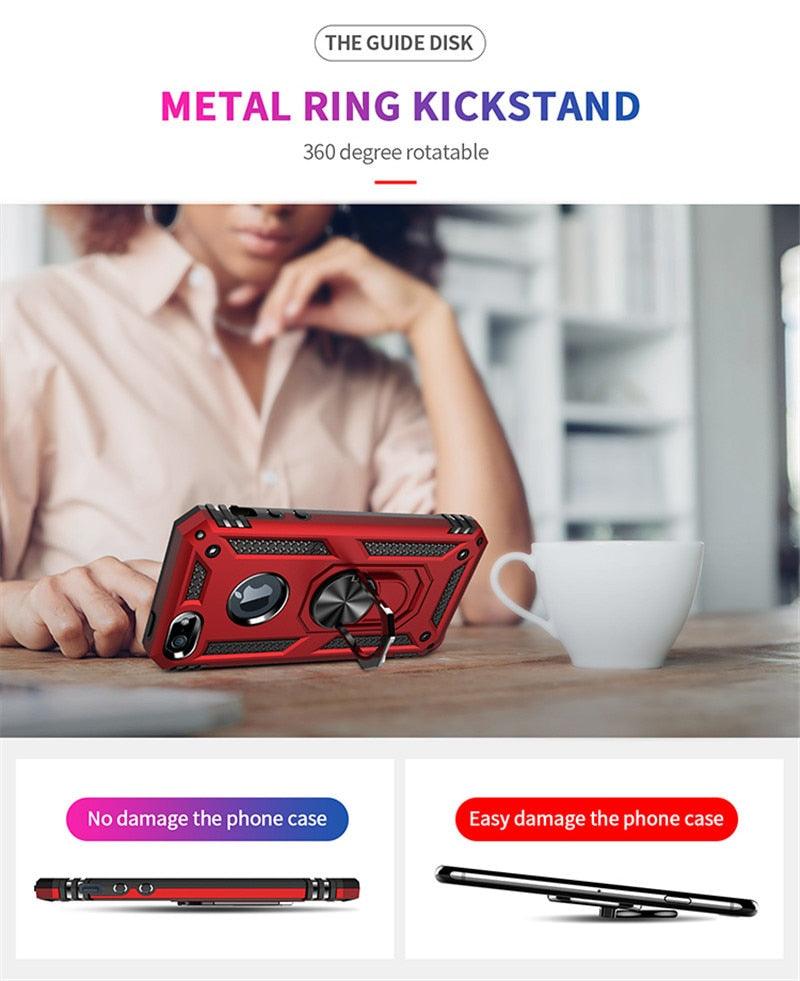 Cases With Ring for iPhone Slim Silicone Hard Cover Shock Absorption Lightweight Thin Case For iPhone 13 Pro Max 12 11 Case Magnet Ring Cover For iPhone Silicone Cover