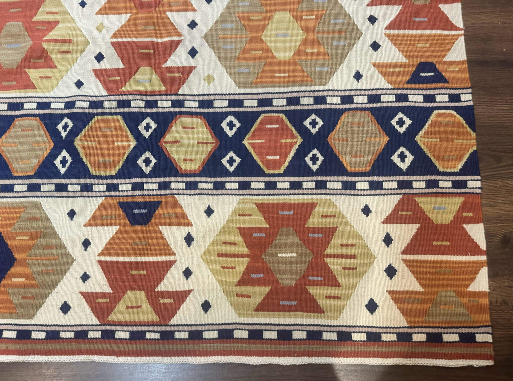 Turkish Kilim Rug 8x11, Handmade, Wool, Nourison Rug