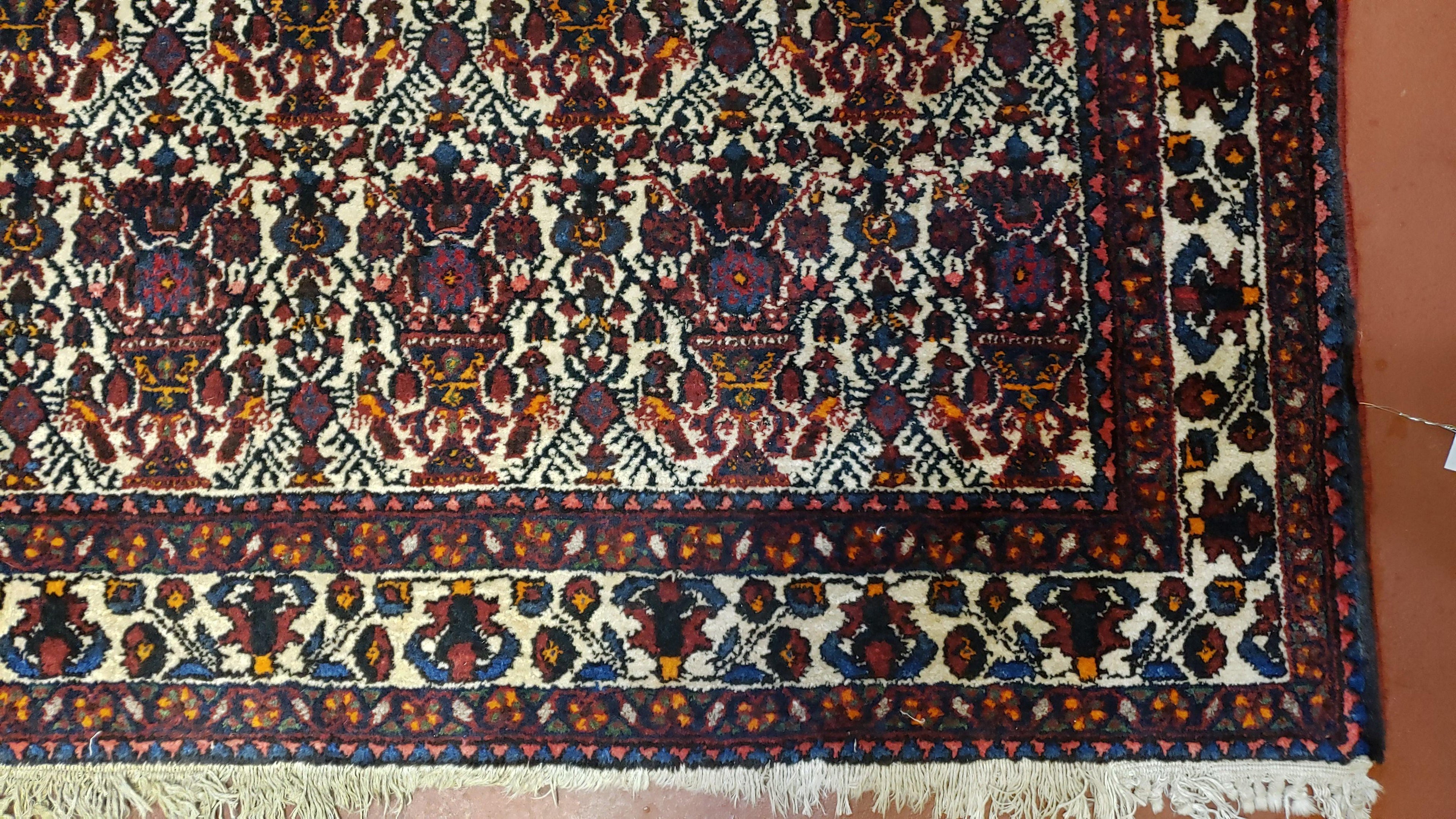 Persian Afshar Rug 3.6 x 5, Zili Sultan Pattern, Wool