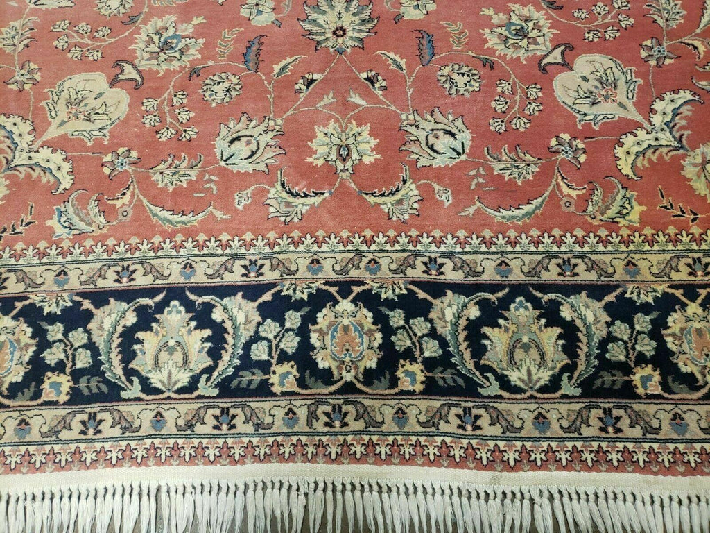 6' X 9' Vintage Fine Oriental Floral Handmade Wool Rug Vegetable Dyes Red Nice