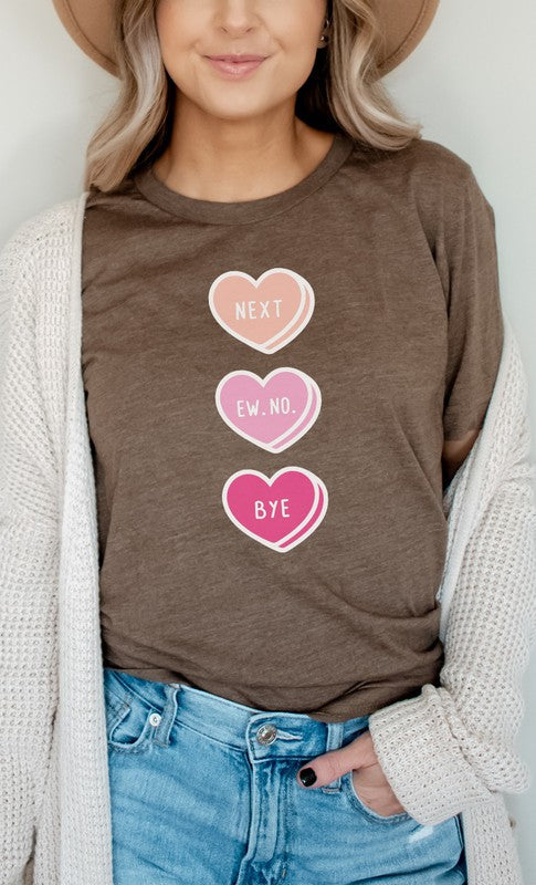 Next Ew No Bye Candy Heart Graphic Tee T-Shirt