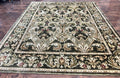 Tibetan Rug 8x10, European Design, Floral, Green, Handmade, Wool, Nepali Rug