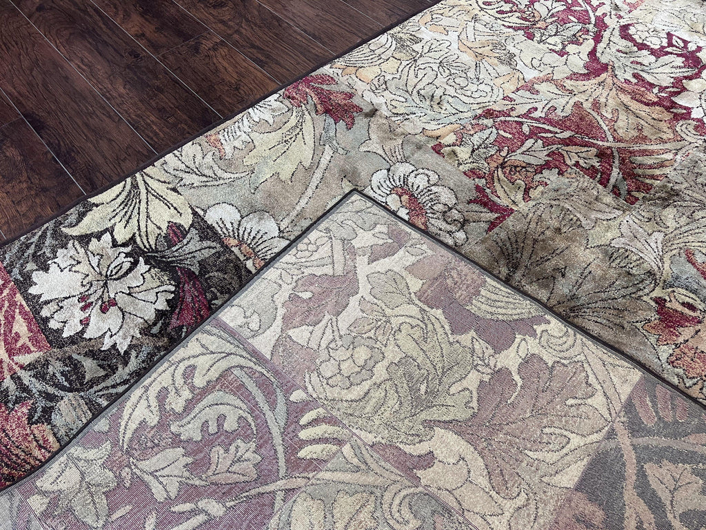 Modern Abstract Area Rug 5x7, Floral Design, Contemporary Carpet 5 x 7, Multicolor