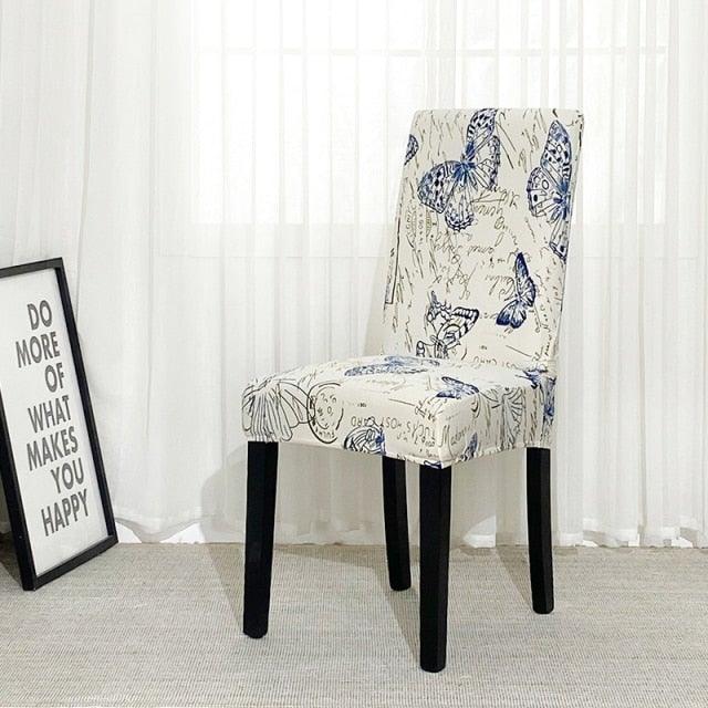 Chair Covers For Dining Room Stretch Spandex Removable Washable Anti-dust Seat Slipcover Multicolor  Chair covers  Chair Covers For Dining Room With Printed Patterns Easy Slip-on Stretchy Dining Room Chair Covers