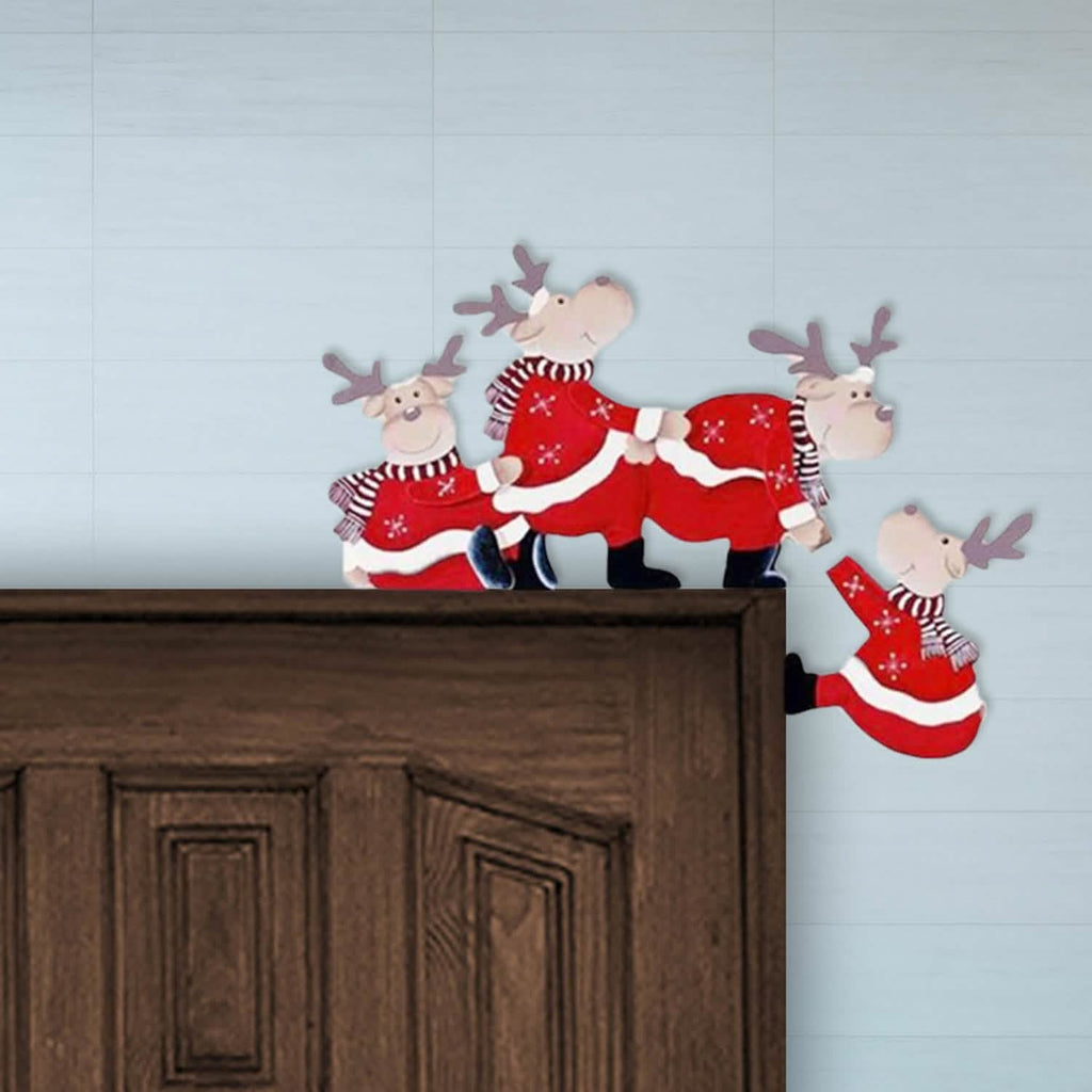 Christmas Door Hanger Decorations Rustic Sign
