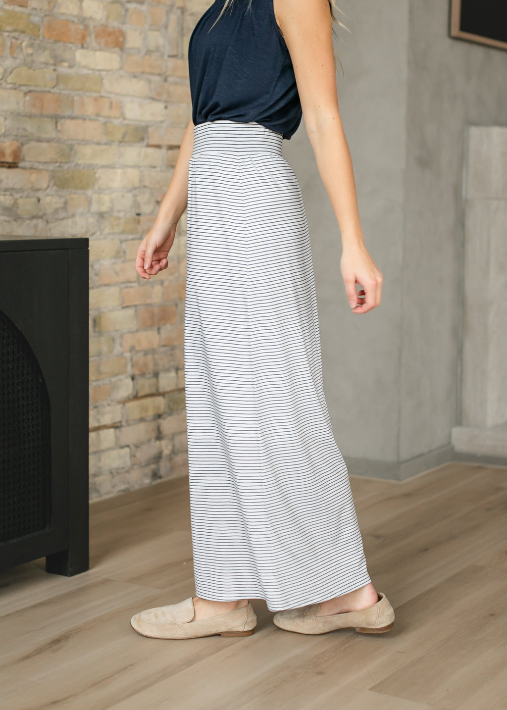 Clarise Striped Premium Knit Maxi Skirt - FINAL SALE