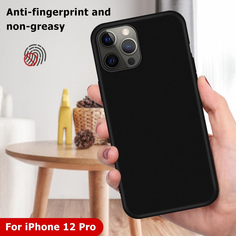 Classic Black Business Men Phone Case for iphone 14 13 Pro Max 13pro Case For iPhone 13pro Max Cover Silicone Case for iPhone 14 plus 12 11 Flexible Protective iPhone Case