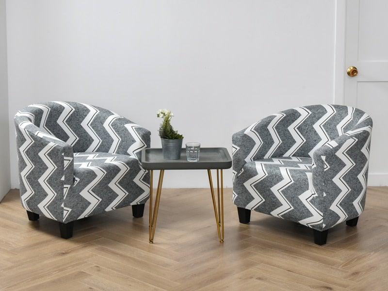 Club Chair Cover Armchair Slipcover Geometric Printed Small Sofa Covers Protect For Pets Chair Decoration Chair Slipcover Decoration Club Chair Cover Spandex Elastic Armchair Slipcover Geometric Printed Small Sofa Covers Protect For Living Room Hotel Bar
