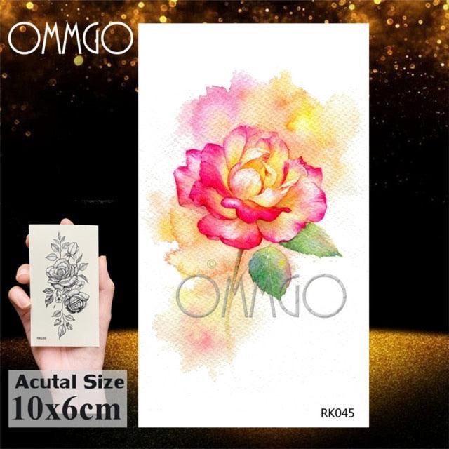 Colorful Tribal Tattoo Feather Temporary Tattoos Custom Waterproof Modern Tatoos Luxury Design