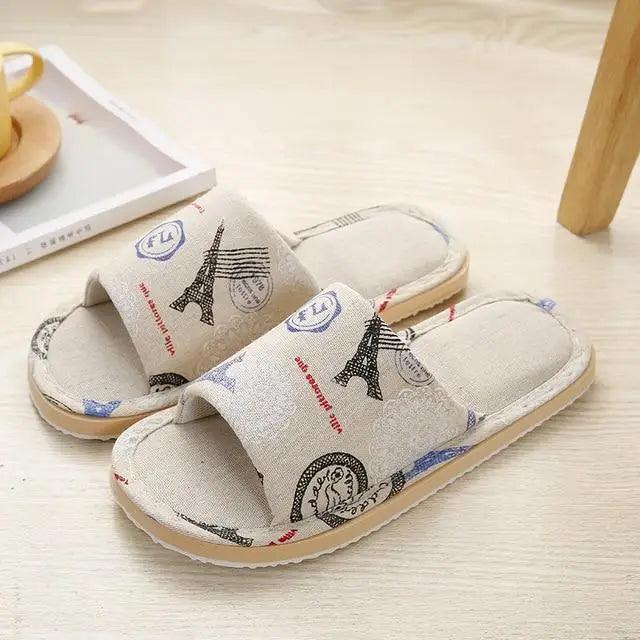 Comfortable Elegant Flower Design Indoor Soft Slipper Spring Autumn Lightweight Flip Flops For Women Classic Bedroom Slippers Ladies Foldable Flip Flops