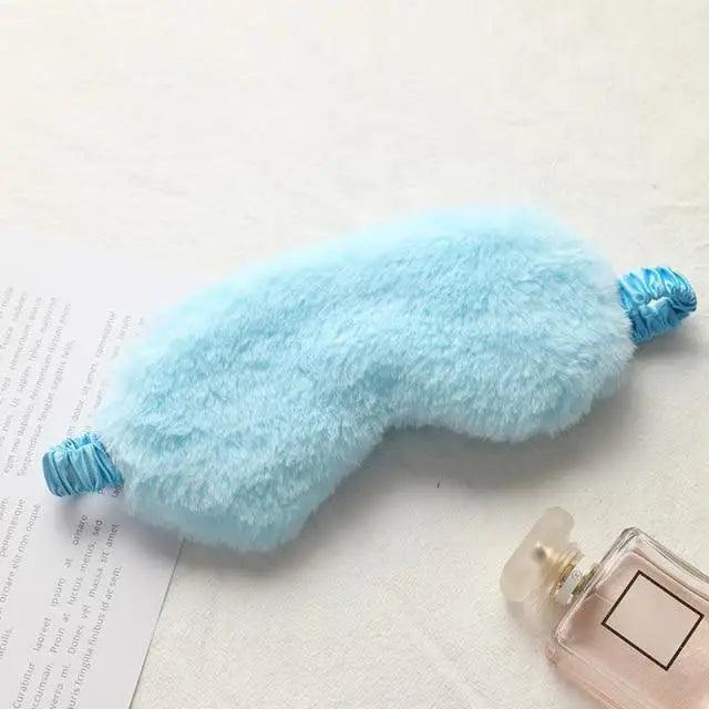 Comfortable  Sleeping Mask Sleeping Blindfold Soft Plush Eye Masks Cute Plush Mask Eye Patch Excellent Gift For Travelers